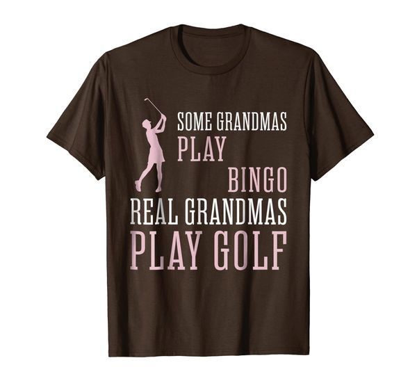 

some grandmas play bingo real grandmas play golf tshirt, White;black