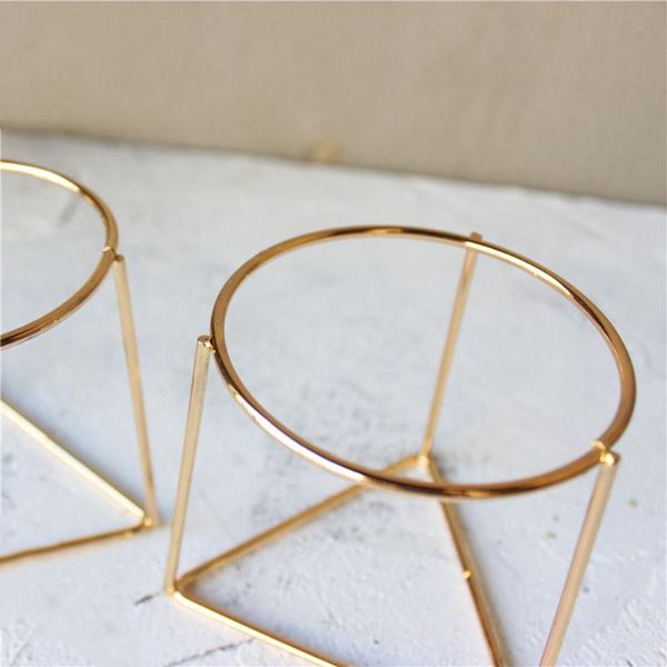 

flower pot geometric metal rack plant care display holder stand garden decor hk3 planters & pots