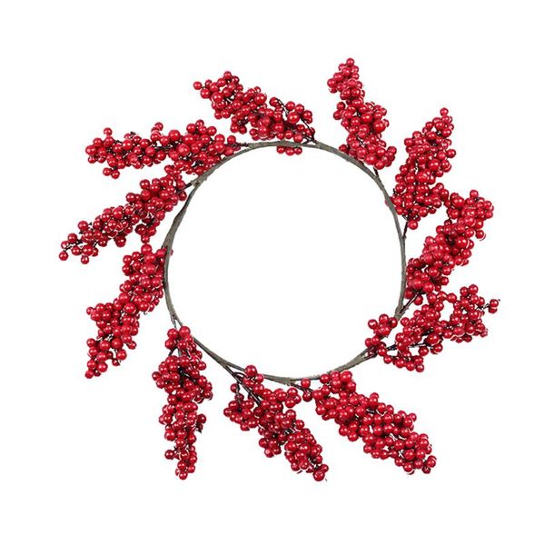 

decorative flowers & wreaths 1pc creative decoration wreath christmas artificial with red berry