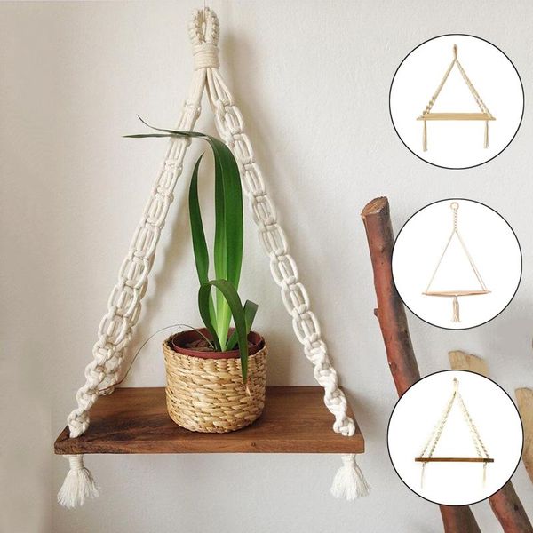 

tapestries 1pc bohemian handmade woven rack wall hanging wooden shelf ornament tapestry home decor