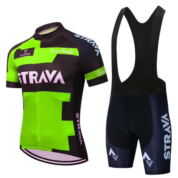 

cycling jersey set 2021 strava quick-dry mtb bicycle clothes wear mountain bike clothing 100% polyester sports racing sets, Black;blue
