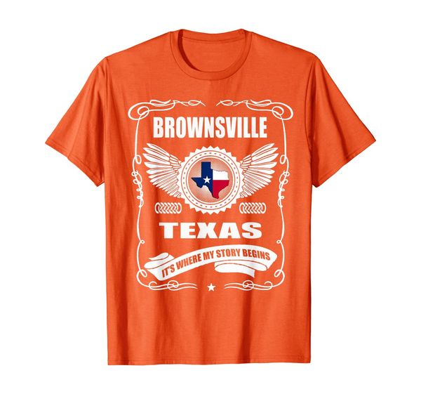 

brownsville texas born in brownsville texas t-shirt, White;black