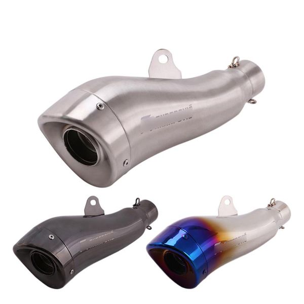 

exhaust pipe 38-51mm dolphin tip muffler tube with db killer stainless steel 370mm universal motorcycle dirt bike atv