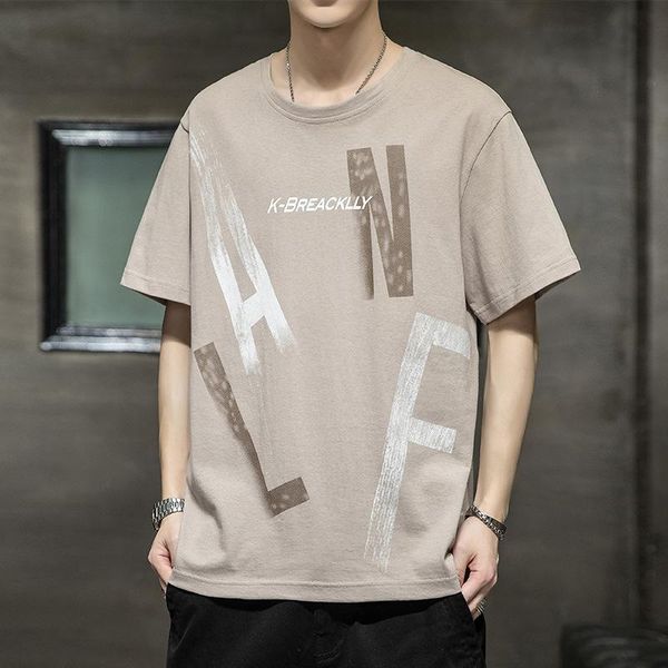 

trend bottoming shirt tees oversize men t printed retro loose harajuku crew neck short sleeve t-shirt men's t-shirts, White;black