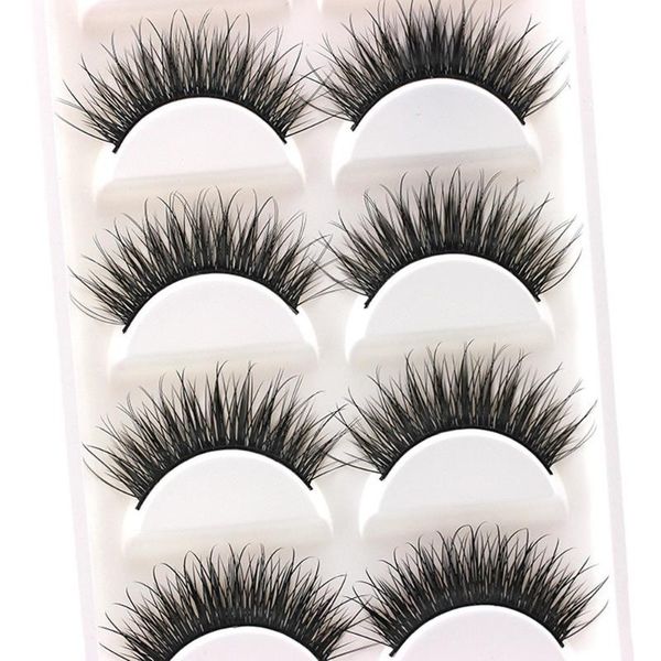 

false eyelashes 5 pairs thick fake eye lashes makeup extension natural dramatic volume