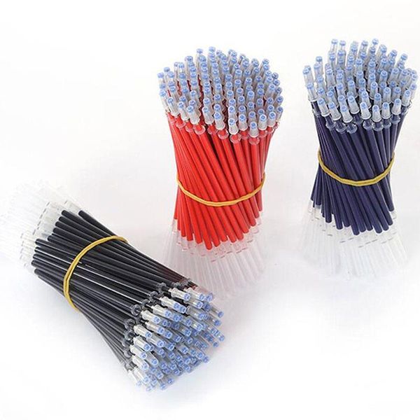 

gel pens 100pcs neutral ink pen refill black blue red 0.5mm refills office school stationery student gifts