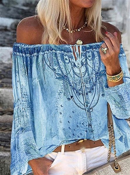 

bra lace-up tassel slash neck chiffon blouse elegant flare sleeve chic blouses shirt autumn women floral print boho blusa, Red;black