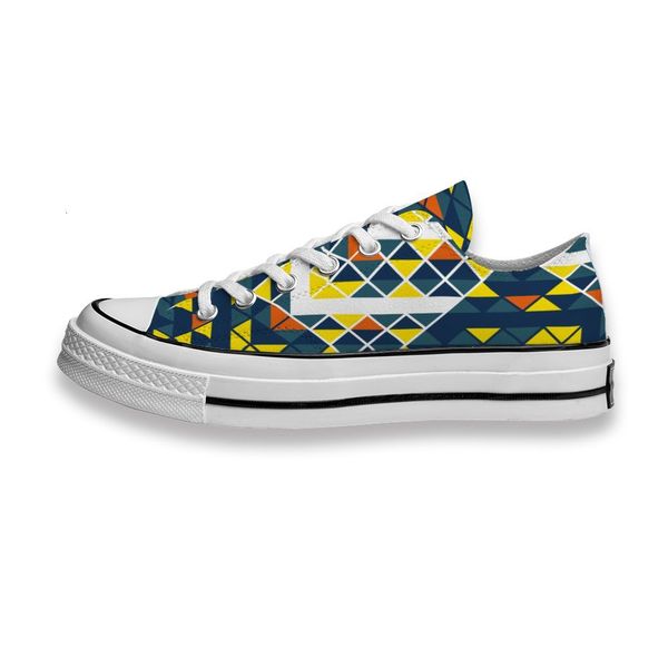 

custom printed sho triangle print sneakers low mens womens skateboard sport footwear diy trainers canvas casual shoe