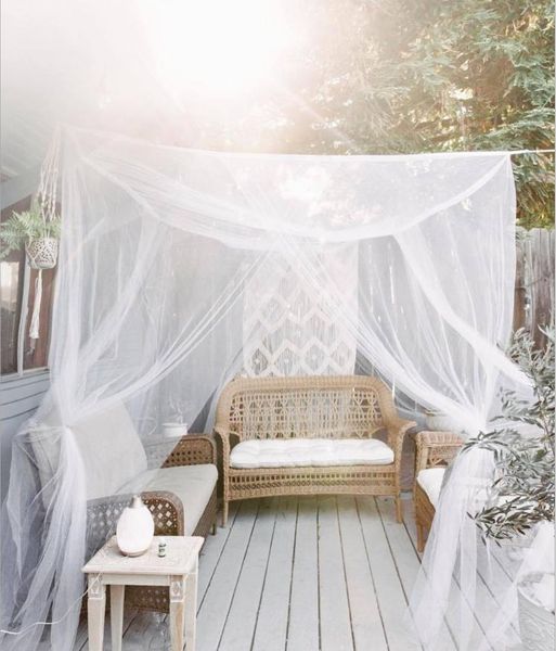 

4-doors simple white mosquito nets for bedroom net