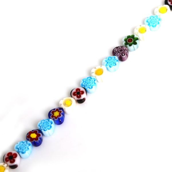 

other trendy 8/10mm spacer beads millefiori flower lampwork glass for necklace bracelet diy jewelry making & craft