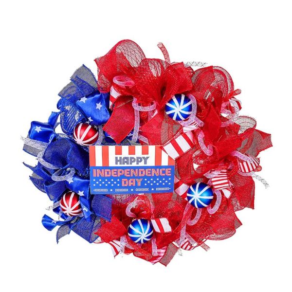 

independence day wreath front door memorial garland party prop decorative flowers & wreaths