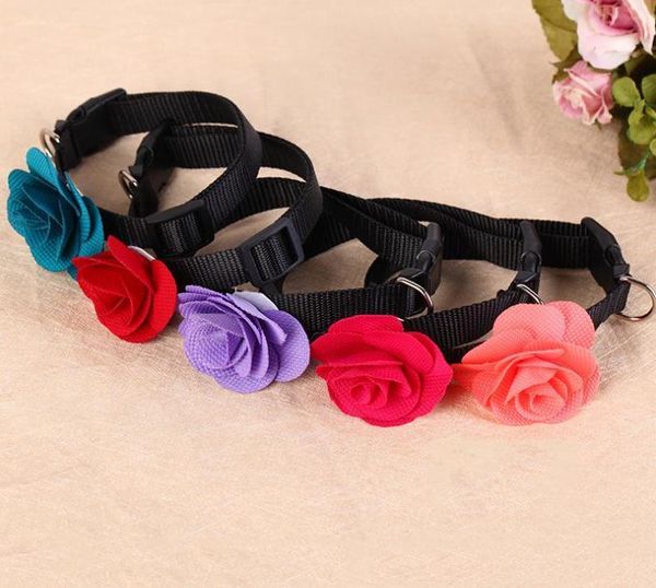 

pcs/lot pet dog rose flower cat collar necklace grooming accessories wholesale collars & leashes