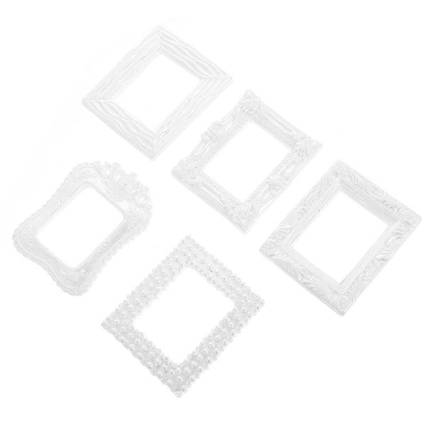 

pcs vintage po holders resin picture frames booth props (white)