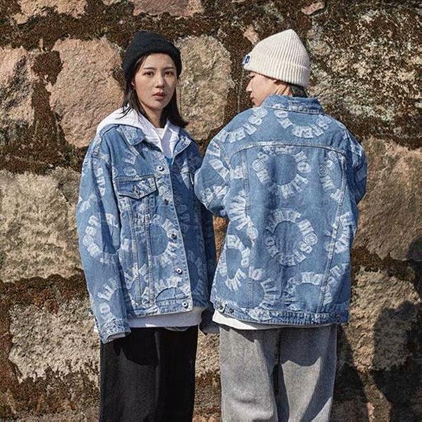 

men's jackets 2021 fashion denim jacket for men and women brand work loose retro ins couple spring autumn, Black;brown