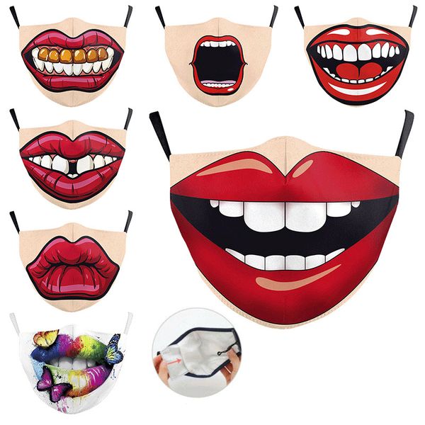 

high-quality masks 2021 new 3d digital printing cartoon creative pattern can let go of filter mask