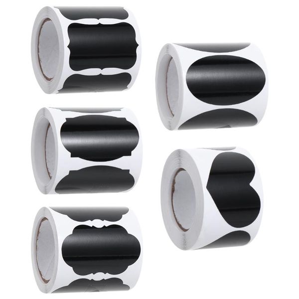 

gift wrap 1roll heart waterproof chalkboard kitchen spice label stickers home jam jar bottle tags marker pen blackboard labels