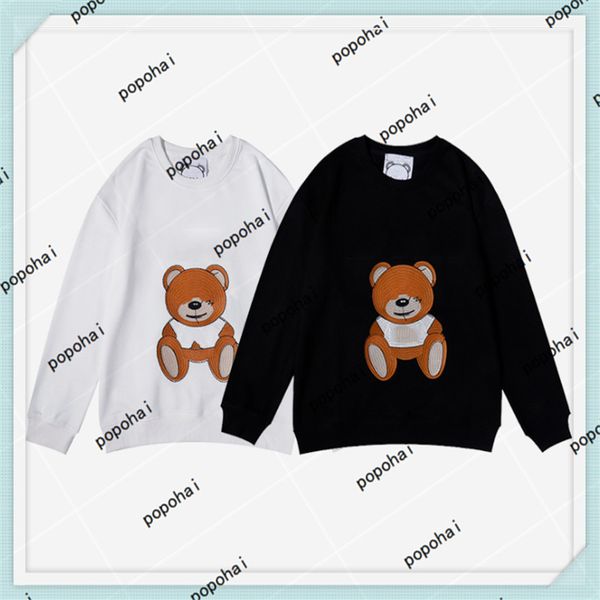 

2021 mens hoodies couples casual pullover long sleeve street hip hop cotton big fit for womens designers hooded stylist sweatshirt jumpers, Black