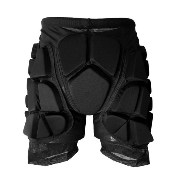 

elbow & knee pads skiing skating snowboard winter sport protective gear hip padded shorts for kids men women, Black;gray