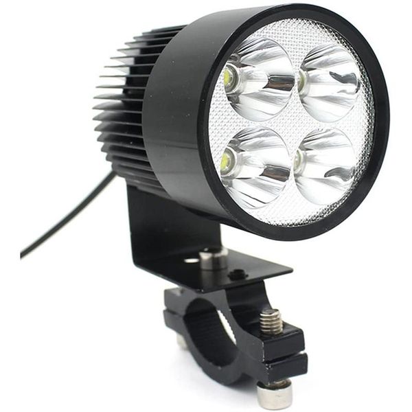 

bike lights dc 12v-80v 20w led headlight lamp universal for motorcycle e-bike light black car accessories