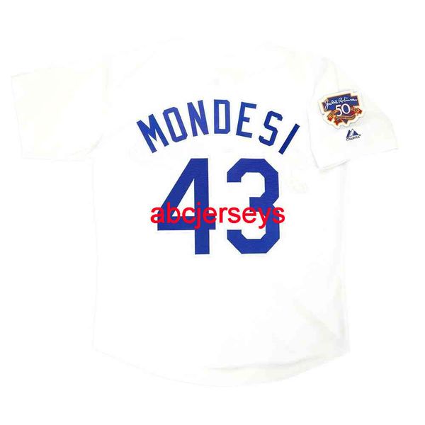 

stitched custom raul mondesi 1997 home jersey w/ jackie 50th patch add name number baseball jersey, Black