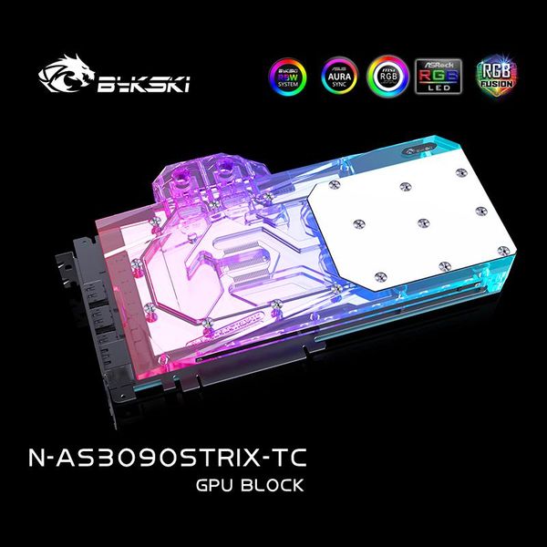

bykski pc water cooling 3090 3080 gpu cooler block for asus rtx3080 strix n-as3090strix-tc fans & coolings