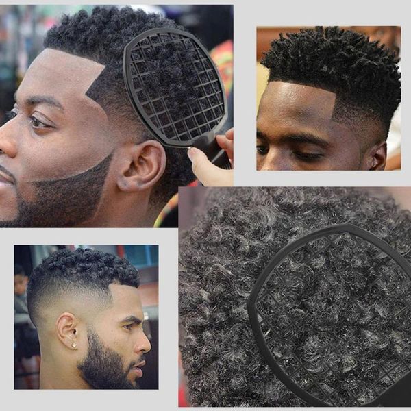 

hair brushes professional men's double-head twist comb brush afro-style curly braid natural hairstyle tool for blacks, Silver