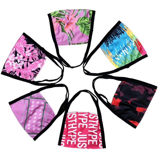 

custom logo cloth full print cotton dustproof pattern face mask