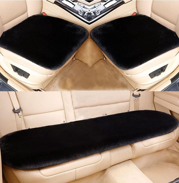 

car seat covers cover set for winter 3pcs cushion plush pink front and rear universal fuzzy
