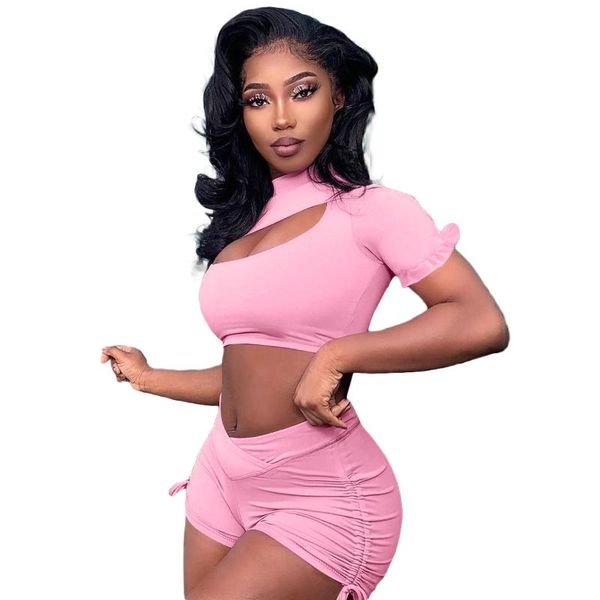 

women's solid cool fitness suit summer wear hollow sleeve ruffle sports outdoor vacation beach suits gym clothing, White;black