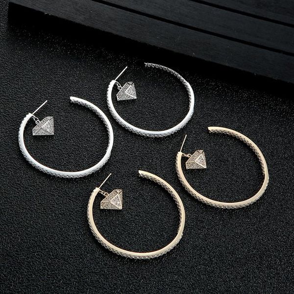 

dangle & chandelier large circle earrings luxury female 925 silver needle 210323-27