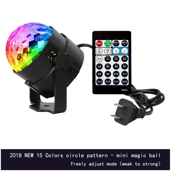 

effects 15 color led ball projector light remote control stage lamp for wedding birthday christmas party bar --m25