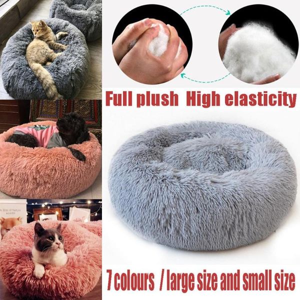 

cat beds & furniture super soft bed washable long plush dog kennel deep sleep house velvet mats sofa for chihuahua basket pet