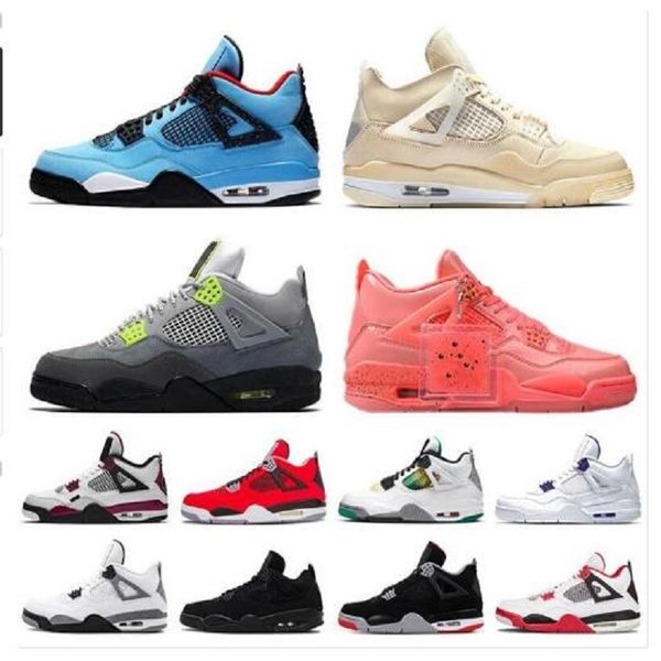 

university blue 4 4s basketball shoes fire red pine green starfish what the se neon cactus jack tour yellow metallic orange men women traine