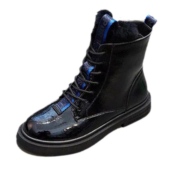 

boots 2021 autumn and winter plus velvet fashion trend casual women's, Black