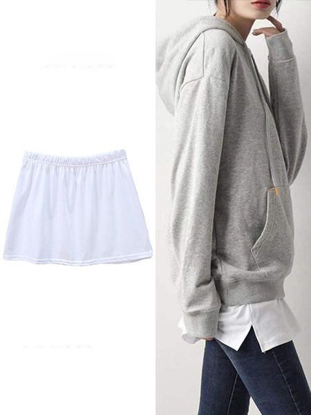 

women's sleepwear 2021 bottoming skirt for sweater half length short mini underskirt bottomed fake hem accessories, Black;red