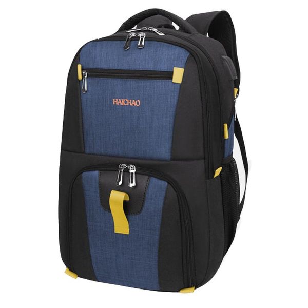 

backpack multi-compartment school bags 15.6 inch usb charging lapbag travel waterproof rucksack knapsack