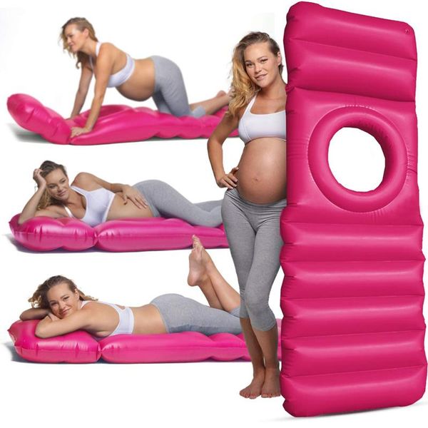 

yoga mats inflatable maternity mat pregnancy mattress with a hole to lie on your stomach soft comfortable protective