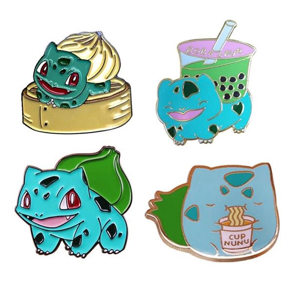 

pins, brooches cute anime movies games hard enamel pins collect fun frog metal cartoon brooch backpack hat collar lapel badges fashion jewel, Gray
