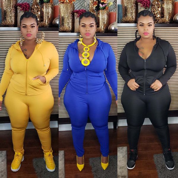 

capris jogging suits for woman cardigan with hoodie sport plus size women's clothes set of two pieces, Black;white