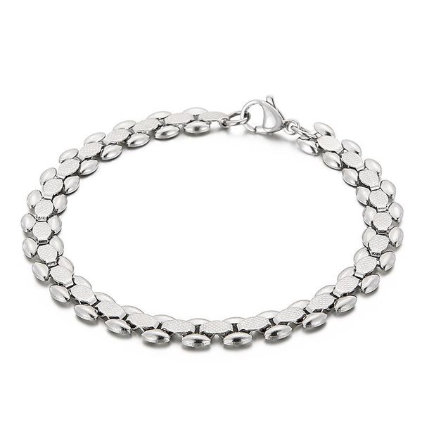

link, chain fashion women silver color gold bracelets jewelry for men gift, Black