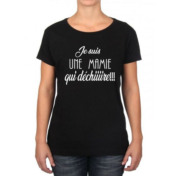

womens t-shirt i am a grandma who dÃ©chiiire, White;black