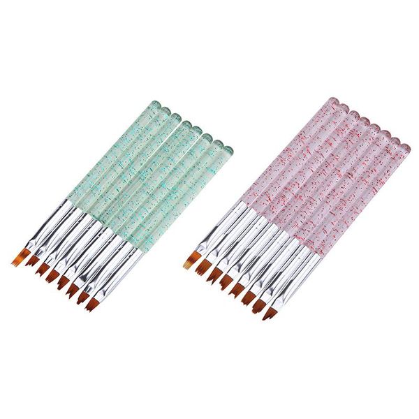 

nail brushes 8pcs/set flower pen head set french gradient petal tools, Yellow