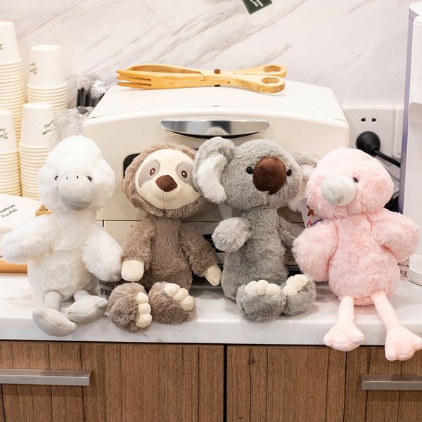 

nice simulation animal sweet sloth koala flamingo plush toy soft cartoon white bird stuffed doll baby pillow kids appease gift