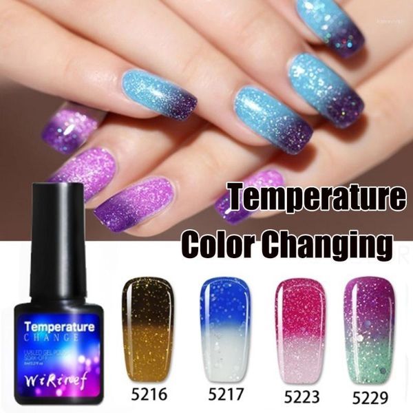 

8ml thermal nail polish glitter temperature color changing water-based manicure varnish shinny shimmer lacquer1