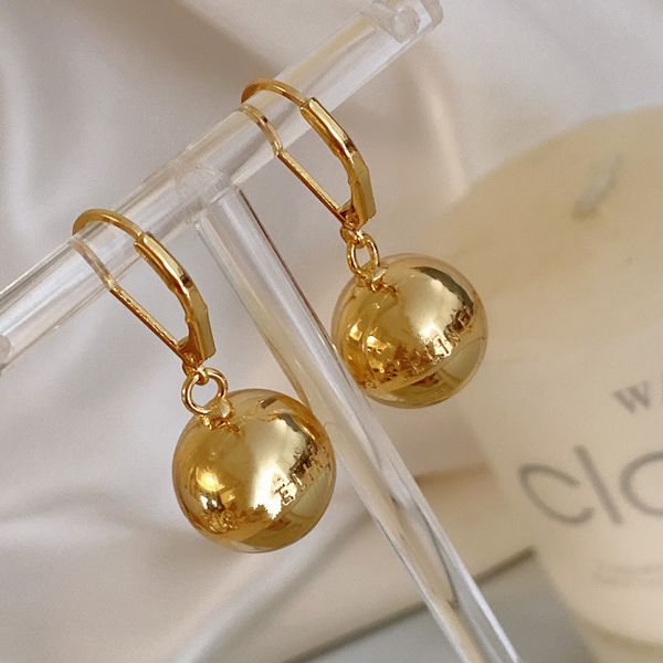 

aaa designer jewelry solid ball small gold bead earrings for women, Silver
