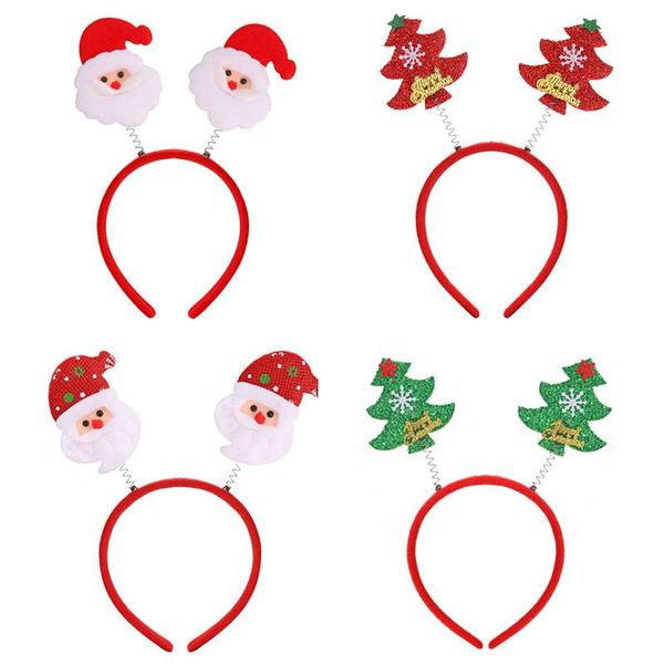 

hair clips & barrettes 2021 cute christmas headband santa claus accessories for kids cartoon tree xmas party band headwear, Golden;silver