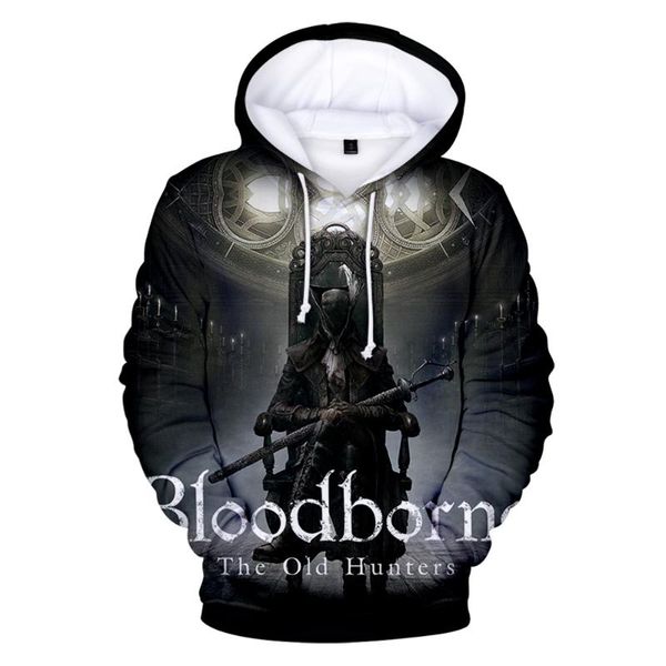 

men's hoodies & sweatshirts game bloodborne 3d print boy autumn winter long sleeveÂ keep warm sweatshirt hoodie, Black