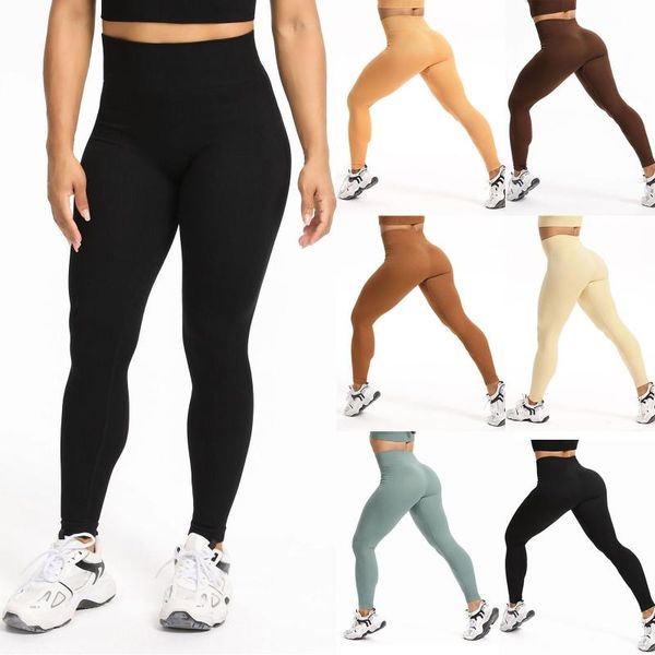 

yoga outfit push up seamless leggings for fitness high waist workout tights sport woman tummy control pants girl trousers #4g