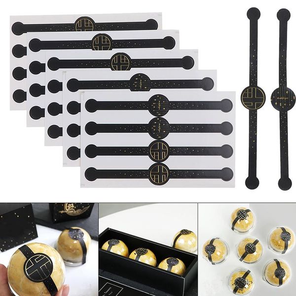 

gift wrap 4/20pcs "thank you" black sealing sticker packaging label