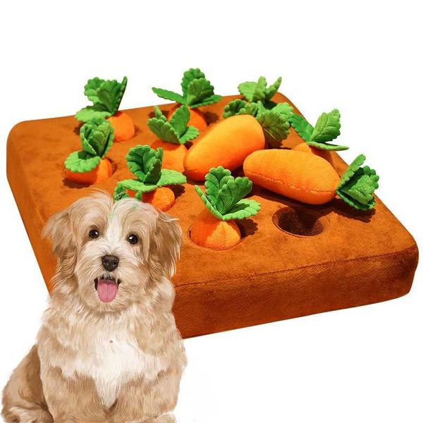

small animal supplies dog plush carrot toy snuffle mat puzzle hide seek squeaky toys dogs cats durable chew puppy accessories